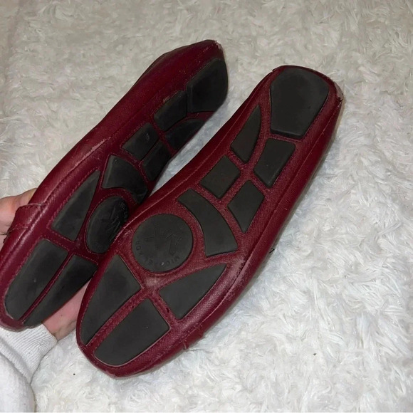 Michael Kors Ballet Flats Deep Red with Gold Detail Size 9.5 - Picture 5 of 8